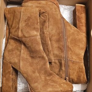 Faux suede Knee High Boots